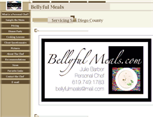 Tablet Screenshot of bellyfulmeals.com